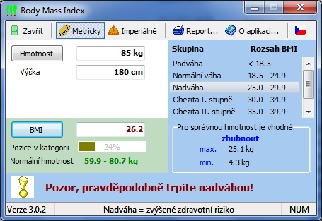 Česká verze aplikace